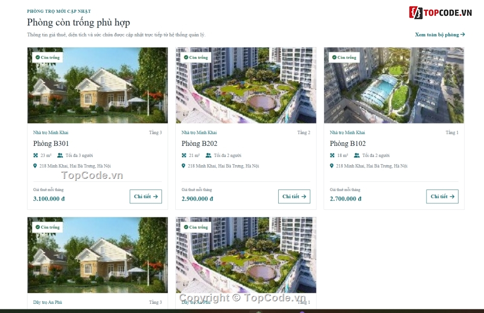 Website quản lý,quản lý trọ,code quản lý nhà trọ